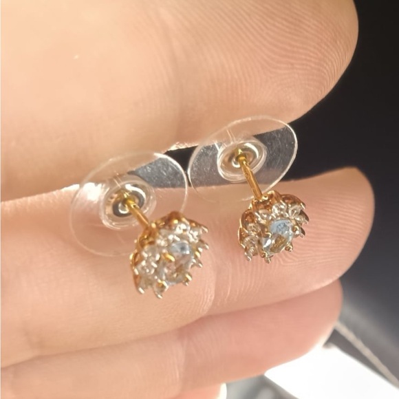 Aqua Marine 10k Earrings - Picture 2 of 9